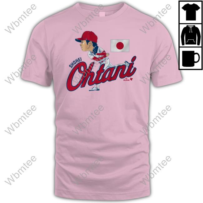 Shohei Ohtani: Japan Caricature, Youth T-Shirt / Large - MLB - Sports Fan Gear | breakingt