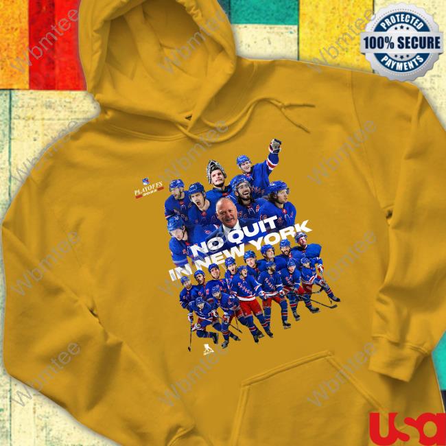 Madison Square Garden Shop No Quit In New York Rangers 22-23 Playoff Team Photo Tee Shirt Madison Square Garden Shop No Quit In New York Rangers 22-23 Playoff Team Photo Tee Shirt