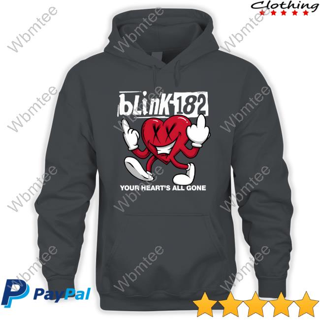 Official Blink 182 Merch Your Heart's All Gone T-Shirt Official Blink 182 Merch Your Heart's All Gone T-Shirt
