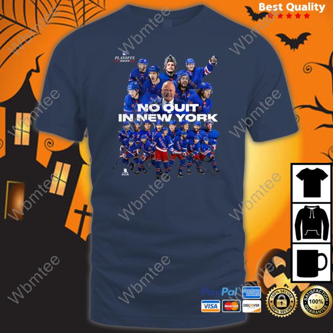 Madison Square Garden Shop No Quit In New York Rangers 22-23 Playoff Team Photo Tee Shirt Madison Square Garden Shop No Quit In New York Rangers 22-23 Playoff Team Photo Tee Shirt