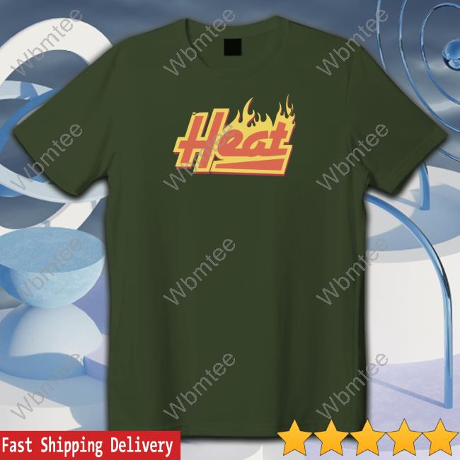 Official Miami Heat Merch Court Culture Heat Flames Tee Official Miami Heat Merch Court Culture Heat Flames Tee