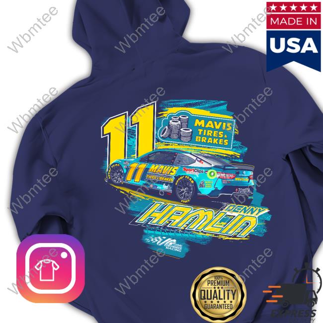 Official Denny Hamlin Store Mavis Tires & Brakes Tee Official Denny Hamlin Store Mavis Tires & Brakes Tee