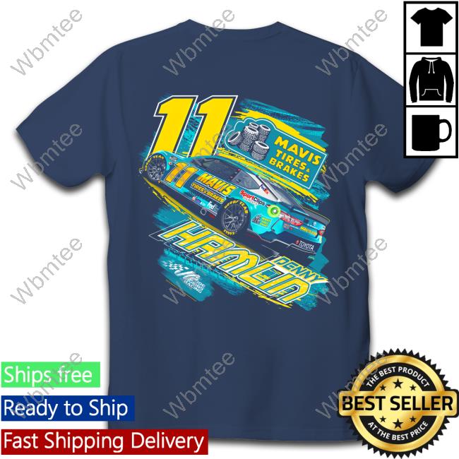 Official Denny Hamlin Store Mavis Tires & Brakes Tee Official Denny Hamlin Store Mavis Tires & Brakes Tee