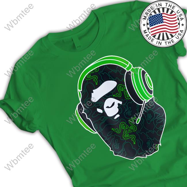 Bape X Razer Neon Camo Ape Head Shirt - WBMTEE