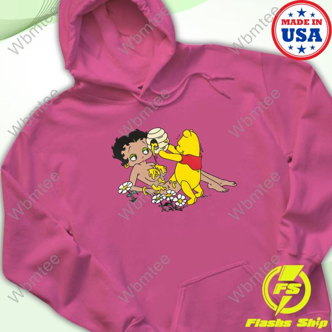 Official Heshski Pooh Pouring Honey On Betty Boop Tee Shirt WBMTEE