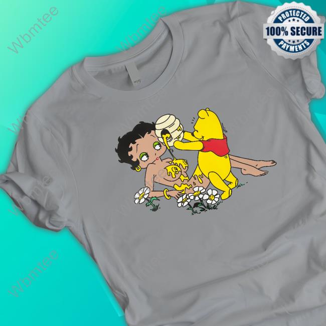Official Heshski Pooh Pouring Honey On Betty Boop Tee Shirt WBMTEE