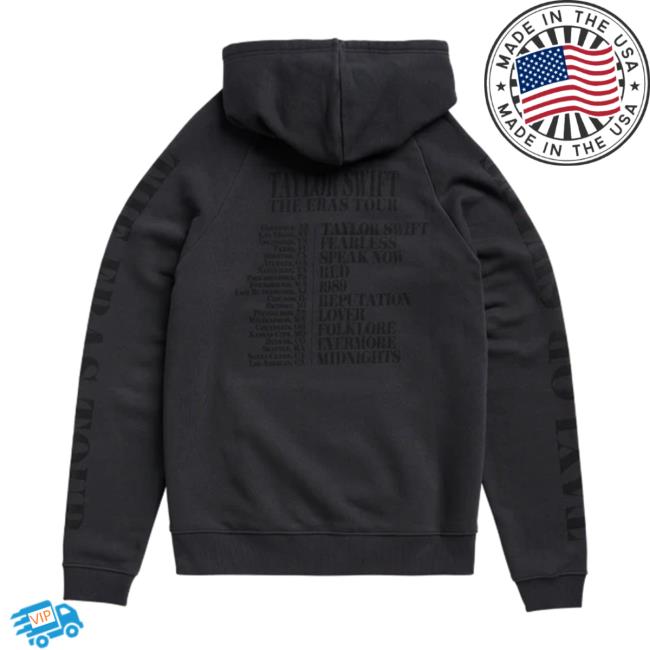 Official Taylor Swift Merch Taylor Swift The Eras Tour Us Dates Black  Friday Collection Hoodies - WBMTEE