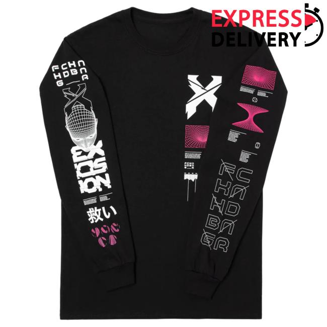 Official Excision Merch Headbanger Long Sleeve Tee Shirt Black
