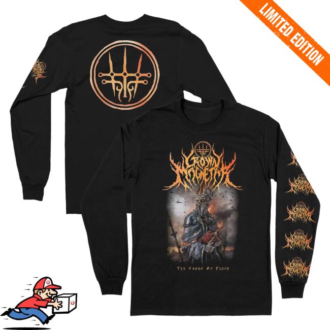 Official Indie Merch Store Shop Crown Magnetar "The Codex Of Flesh" Long Sleeve Tees IndieMerchStore Official Indie Merch Store Shop Crown Magnetar "The Codex Of Flesh" Long Sleeve Tees IndieMerchStore