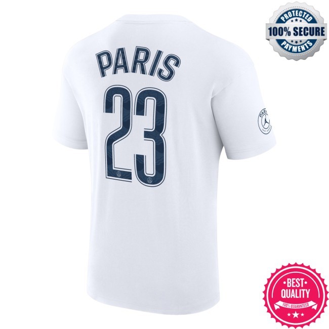 'Paris 23' Psg Wings - Blanc T Shirt