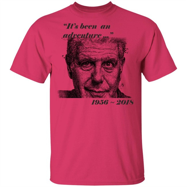 Anthony Bourdain Middle Finger 1956 - 2018 Shirt DEATH MEMORIAL DESIGN It's been adventure white shirt graphic tees Anthony Bourdain Middle Finger 1956 - 2018 Shirt DEATH MEMORIAL DESIGN It's been adventure white shirt graphic tees