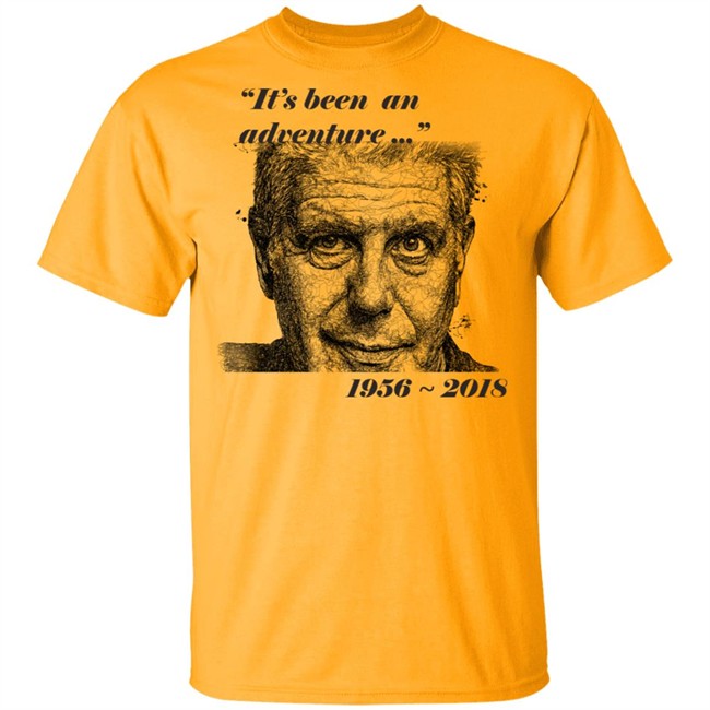 Anthony Bourdain Middle Finger 1956 - 2018 Shirt DEATH MEMORIAL DESIGN It's been adventure white shirt graphic tees Anthony Bourdain Middle Finger 1956 - 2018 Shirt DEATH MEMORIAL DESIGN It's been adventure white shirt graphic tees