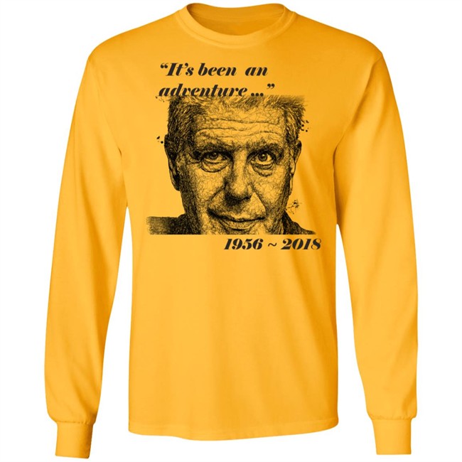 Anthony Bourdain Middle Finger 1956 - 2018 Shirt DEATH MEMORIAL DESIGN It's been adventure white shirt graphic tees Anthony Bourdain Middle Finger 1956 - 2018 Shirt DEATH MEMORIAL DESIGN It's been adventure white shirt graphic tees