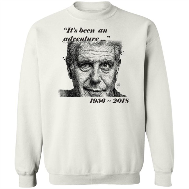 Anthony Bourdain Middle Finger 1956 - 2018 Shirt DEATH MEMORIAL DESIGN It's been adventure white shirt graphic tees Anthony Bourdain Middle Finger 1956 - 2018 Shirt DEATH MEMORIAL DESIGN It's been adventure white shirt graphic tees