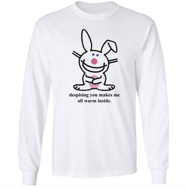 It's Happy Bunny Shirt Despising You Makes Me All Warm Inside Gray Shirt It's Happy Bunny Shirt Despising You Makes Me All Warm Inside Gray Shirt