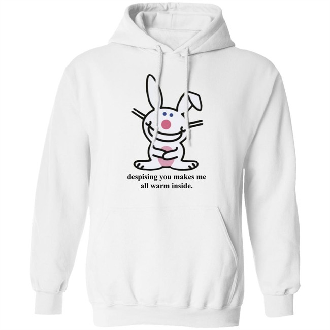 It's Happy Bunny Shirt Despising You Makes Me All Warm Inside Gray Shirt It's Happy Bunny Shirt Despising You Makes Me All Warm Inside Gray Shirt