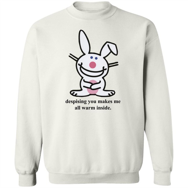 It's Happy Bunny Shirt Despising You Makes Me All Warm Inside Gray Shirt It's Happy Bunny Shirt Despising You Makes Me All Warm Inside Gray Shirt