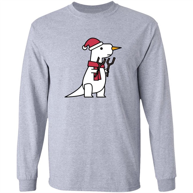Shop Dinosaur Merch Store Snowman T Rex SweatShirt Shop Dinosaur Merch Store Snowman T Rex SweatShirt