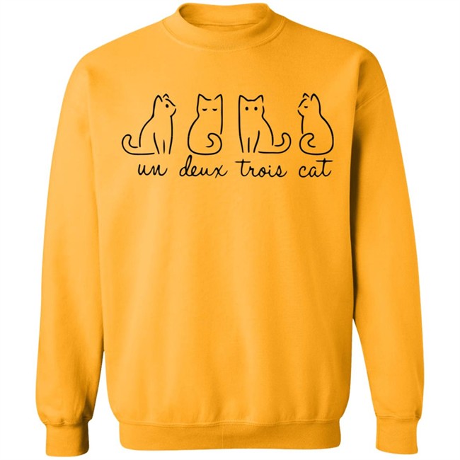NWOT Un Deux Trois Cat Bright Yellow Sweatshirt NWOT Un Deux Trois Cat Bright Yellow Sweatshirt
