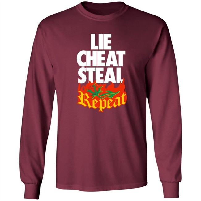 Pro Wrestling Merch Lie Cheat Steal Repeat Shirt Pro Wrestling Merch Lie Cheat Steal Repeat Shirt