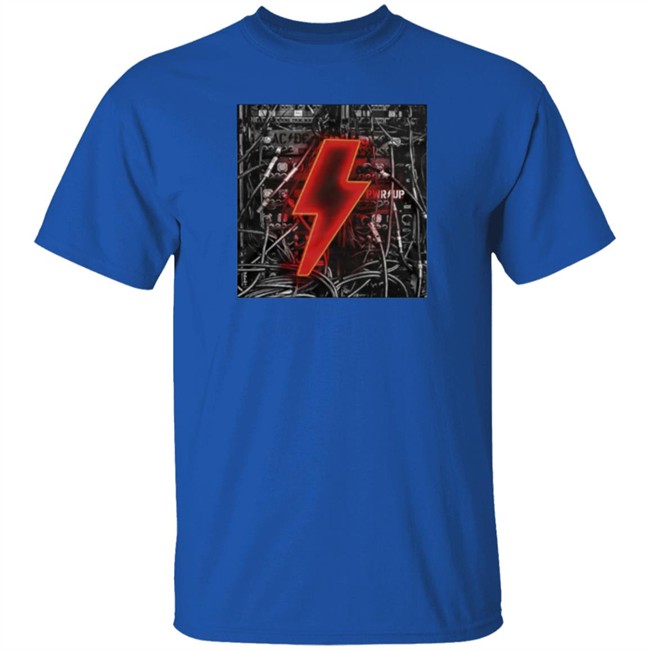 ACDC Merch Bolt N' Wires Black T Shirt ACDC Merch Bolt N' Wires Black T Shirt