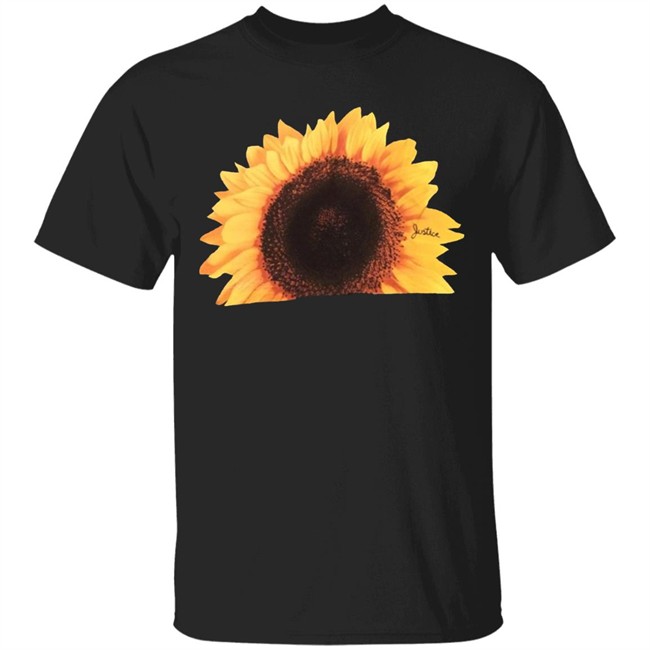 Vintage Sunflower Justice Black Shirt