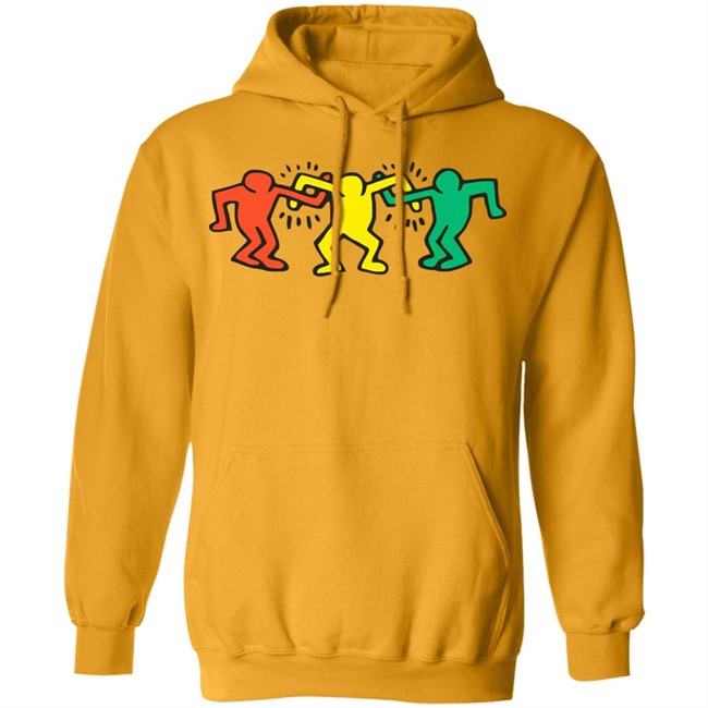 Keith Haring Hoodie Dancing People Raze White Sweatshirt Keith Haring Hoodie Dancing People Raze White Sweatshirt