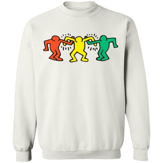 Keith Haring Hoodie Dancing People Raze White Sweatshirt Keith Haring Hoodie Dancing People Raze White Sweatshirt