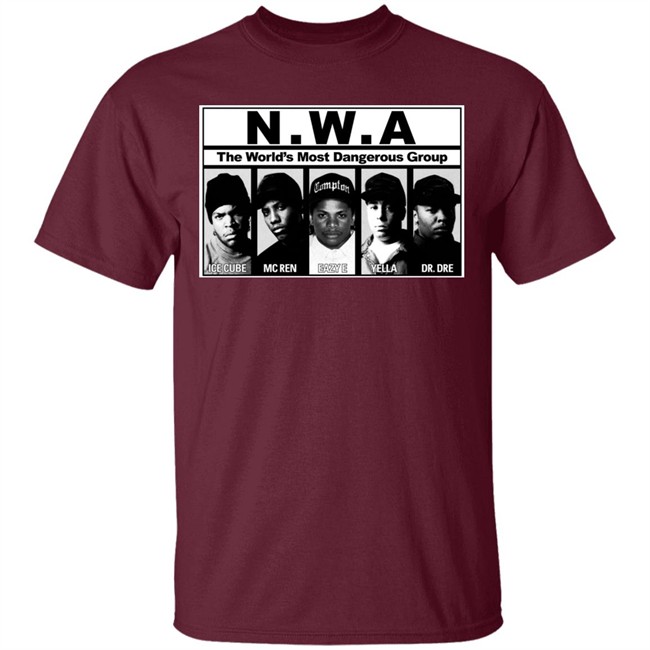 NWA T Shirt NWA The World's Most Dangerous Group ICE CURE MC REN EAZY E YELLA DR. DRE Black Shirts NWA T Shirt NWA The World's Most Dangerous Group ICE CURE MC REN EAZY E YELLA DR. DRE Black Shirts