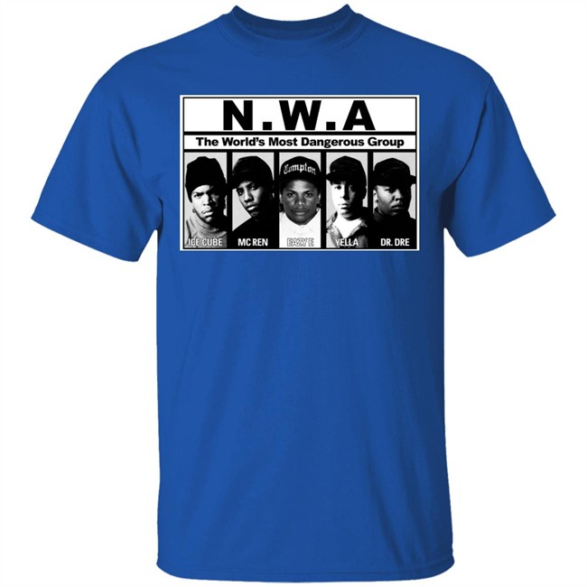 NWA T Shirt NWA The World's Most Dangerous Group ICE CURE MC REN EAZY E YELLA DR. DRE Black Shirts NWA T Shirt NWA The World's Most Dangerous Group ICE CURE MC REN EAZY E YELLA DR. DRE Black Shirts