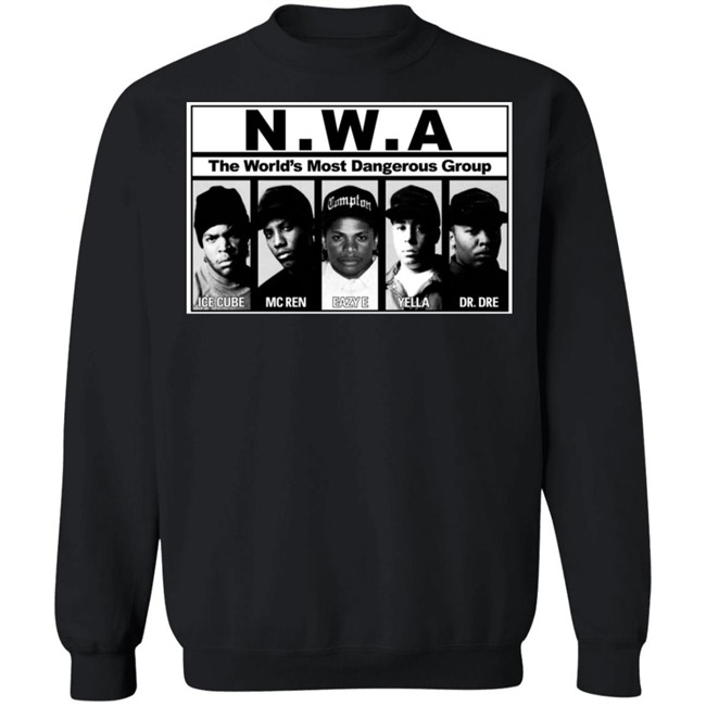 NWA T Shirt NWA The World's Most Dangerous Group ICE CURE MC REN EAZY E YELLA DR. DRE Black Shirts NWA T Shirt NWA The World's Most Dangerous Group ICE CURE MC REN EAZY E YELLA DR. DRE Black Shirts