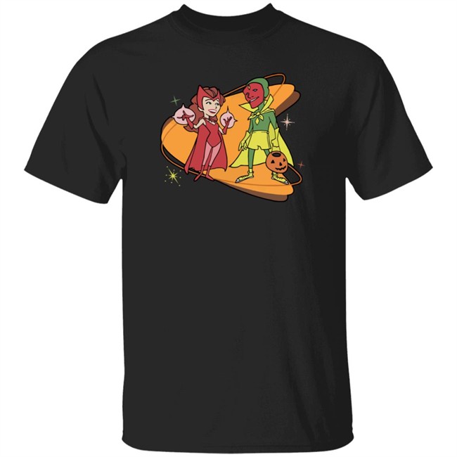 Marvel WandaVision Scarlet Witch & Vision Retro 50s T Shirt