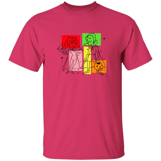 Marvel Halloween WandaVision Wanda And Vision 50s T Shirt Marvel Halloween WandaVision Wanda And Vision 50s T Shirt