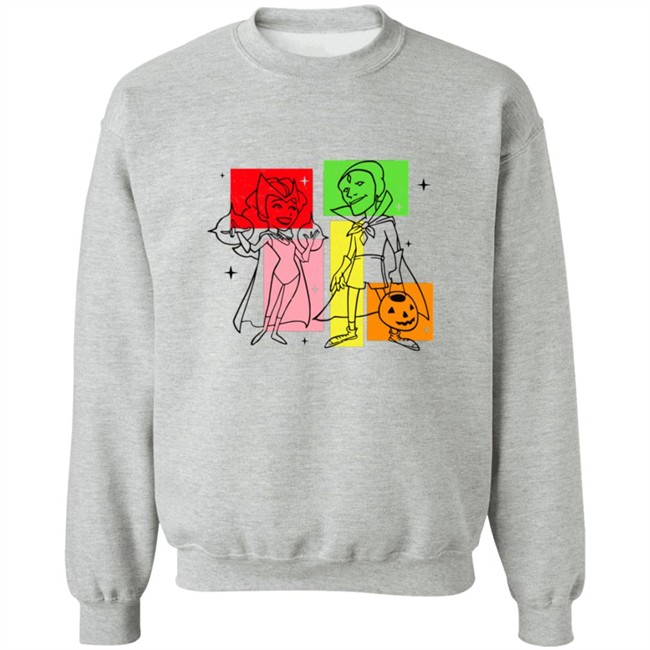 Marvel Halloween WandaVision Wanda And Vision 50s T Shirt Marvel Halloween WandaVision Wanda And Vision 50s T Shirt