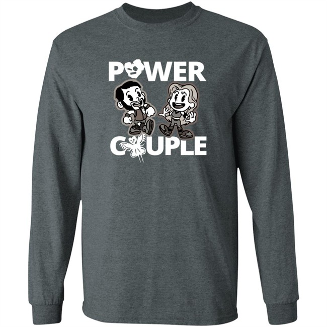 WWE Merch Johnny Gargano Candice LeRae Power Couple Cartoon T Shirt WWE Merch Johnny Gargano Candice LeRae Power Couple Cartoon T Shirt