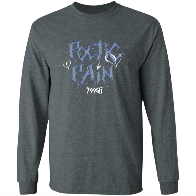 Toosii2x Merch Toosii Poetic Pain T-Shirt Toosii2x Merch Toosii Poetic Pain T-Shirt
