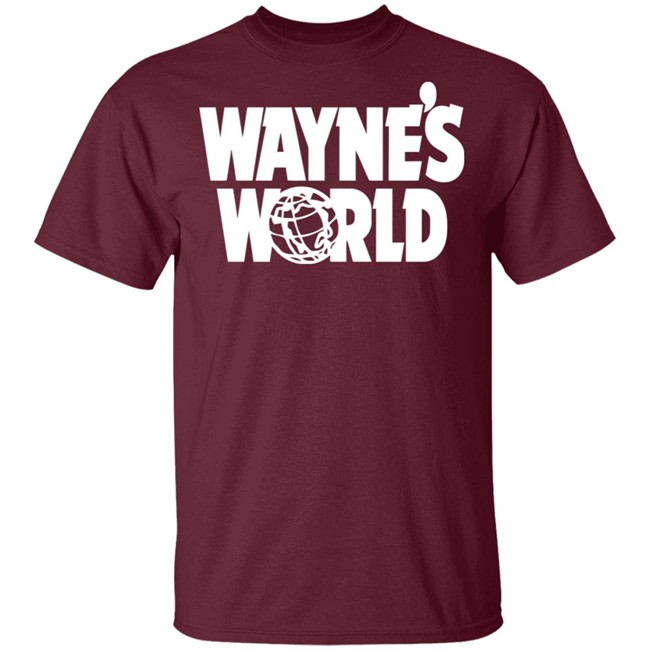 Waynes World Wayne Stock Retro Movie Big Logo Black Shirt Waynes World Wayne Stock Retro Movie Big Logo Black Shirt