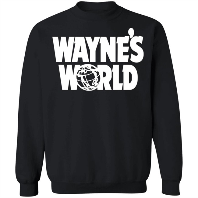 Waynes World Wayne Stock Retro Movie Big Logo Black Shirt Waynes World Wayne Stock Retro Movie Big Logo Black Shirt