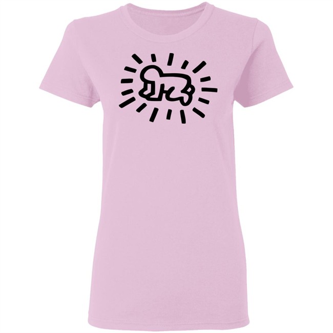 Keith Haring Radiant Baby Tee Pink Shirt Keith Haring Radiant Baby Tee Pink Shirt