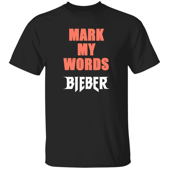 Mark My Words Justin Bieber Virgin EMI T Shirt Bieber Merch T Shirts Justin Bieber Merch Virgin EMI Merch T Shirts Mark My Words Shirt