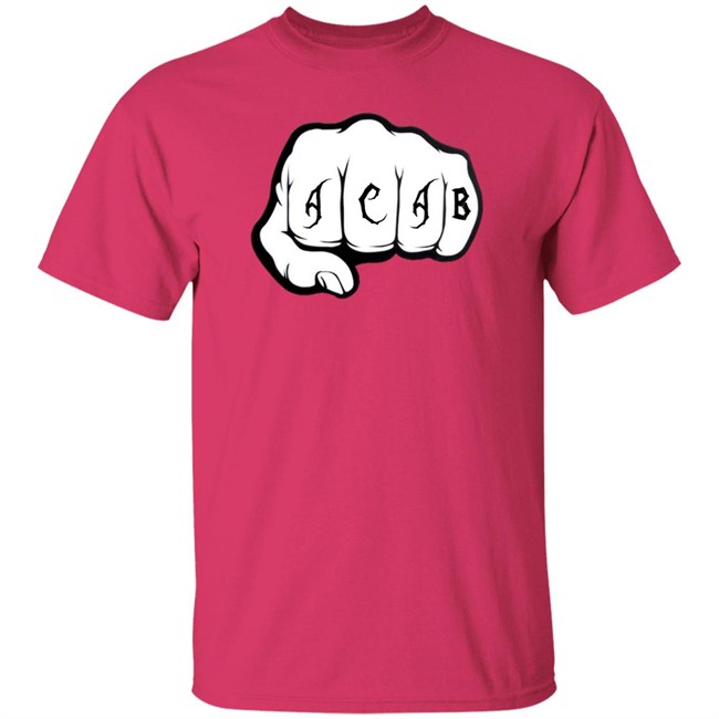 Acab Shirt Ultras ACAB Knock-Out WhiteT Shirts Acab Shirt Ultras ACAB Knock-Out WhiteT Shirts