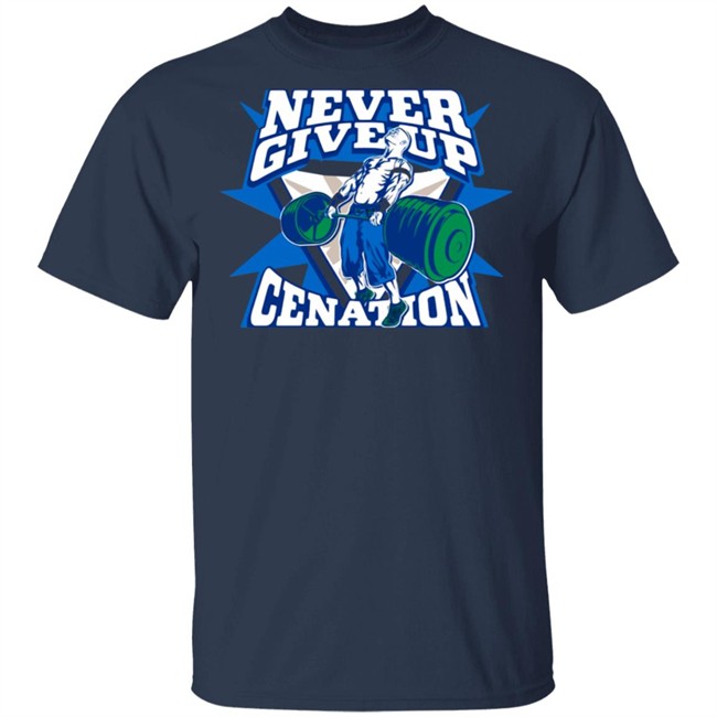 John Cena Never Give Up Authentic T Shirt John Cena Never Give Up Authentic T Shirt