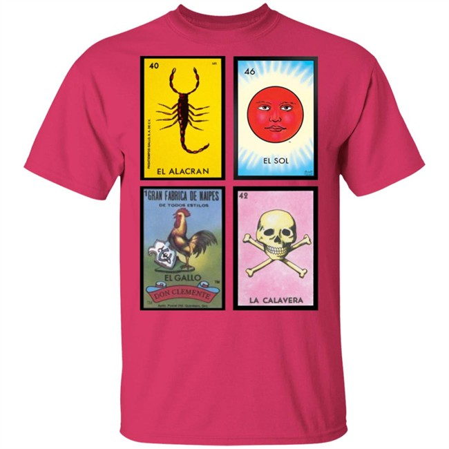 Loteria Shirt 40 El Alacran 46 El Sol 1 El Galloo Don Clemente 42 La Calavera Loteria Shirt 40 El Alacran 46 El Sol 1 El Galloo Don Clemente 42 La Calavera