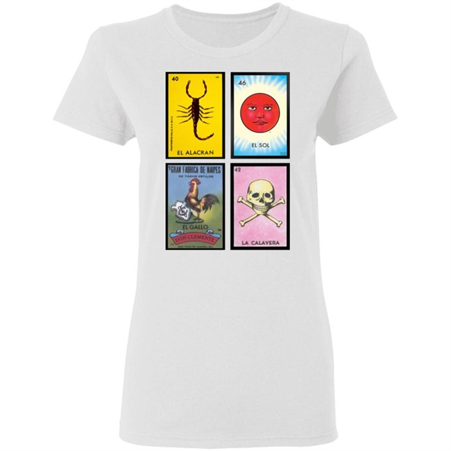 Loteria Shirt 40 El Alacran 46 El Sol 1 El Galloo Don Clemente 42 La Calavera Loteria Shirt 40 El Alacran 46 El Sol 1 El Galloo Don Clemente 42 La Calavera