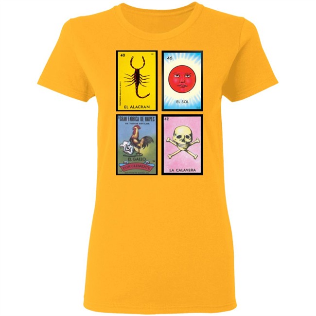 Loteria Shirt 40 El Alacran 46 El Sol 1 El Galloo Don Clemente 42 La Calavera Loteria Shirt 40 El Alacran 46 El Sol 1 El Galloo Don Clemente 42 La Calavera