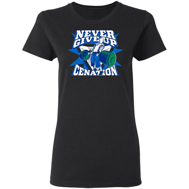 John Cena Never Give Up Authentic T Shirt John Cena Never Give Up Authentic T Shirt