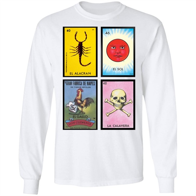 Loteria Shirt 40 El Alacran 46 El Sol 1 El Galloo Don Clemente 42 La Calavera Loteria Shirt 40 El Alacran 46 El Sol 1 El Galloo Don Clemente 42 La Calavera