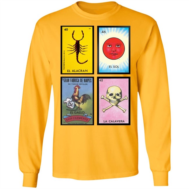 Loteria Shirt 40 El Alacran 46 El Sol 1 El Galloo Don Clemente 42 La Calavera Loteria Shirt 40 El Alacran 46 El Sol 1 El Galloo Don Clemente 42 La Calavera