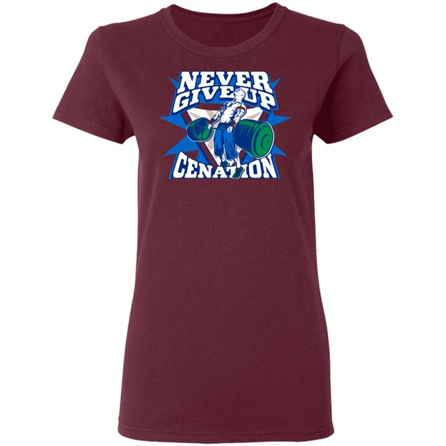 John Cena Never Give Up Authentic T Shirt John Cena Never Give Up Authentic T Shirt