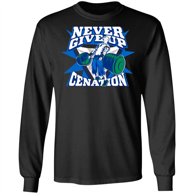 John Cena Never Give Up Authentic T Shirt John Cena Never Give Up Authentic T Shirt